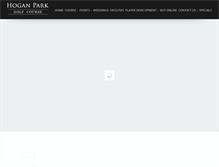 Tablet Screenshot of hoganparkgolf.com